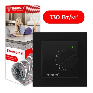 Комплект Thermomat TVK-130 + Thermoreg TI-200 Design Black